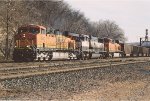 Empty coal train rolls west through Hoffman